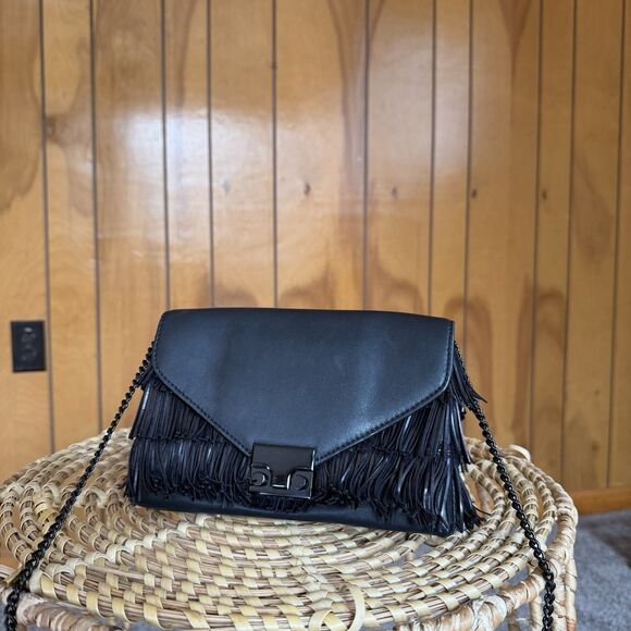 Loeffler Randall Handbags - Loeffler Randall Black Fringe Crossbody Bag